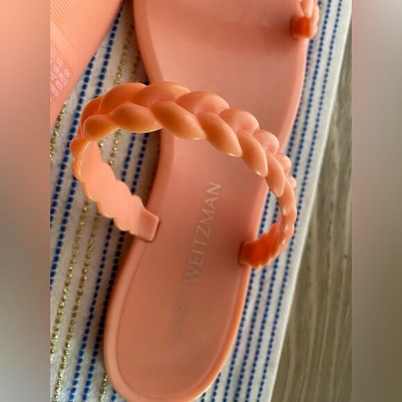 Stuart Weitzman Braida Sawyer Jelly Sandals Apricot Women Sz 10 - Picture 8 of 10